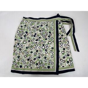 Talbots Pure Silk Wrap Skirt Women's Size 14 Coastal‎ Grandma Prepcore Geometric